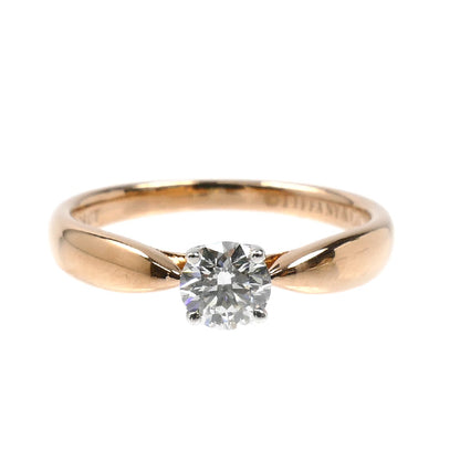 TIFFANY&Co. ティファニー K18PG ピンクゴールド Pt950プラチナ ハーモニー ダイヤ リング・指輪 70624 ダイヤモンド0.28ct 6号 2.4g レディース【中古】【美品】