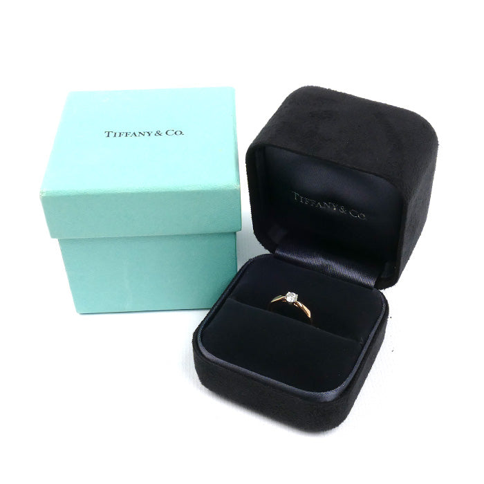 TIFFANY&Co. ティファニー K18PG ピンクゴールド Pt950プラチナ ハーモニー ダイヤ リング・指輪 70624 ダイヤモンド0.28ct 6号 2.4g レディース【中古】【美品】