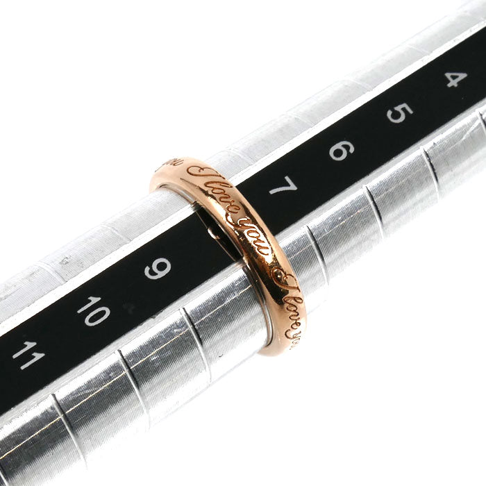 TIFFANY&Co. ティファニー K18PG ピンクゴールド ノーツ アイラブユー リング・指輪 7.5号 2.9g レディース【中古】