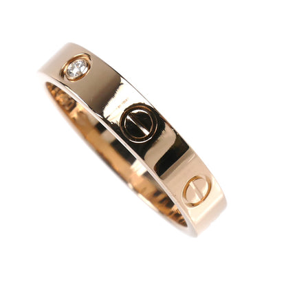 CARTIER カルティエ K18PG ピンクゴールド ミニラブ 1Pダイヤ リング・指輪 B4050755 ダイヤモンド 15号 55 4.6g レディース【中古】【美品】
