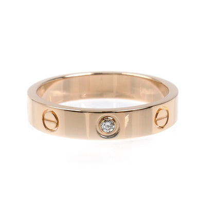 CARTIER カルティエ K18PG ピンクゴールド ミニラブ 1Pダイヤ リング・指輪 B4050755 ダイヤモンド 15号 55 4.6g レディース【中古】【美品】