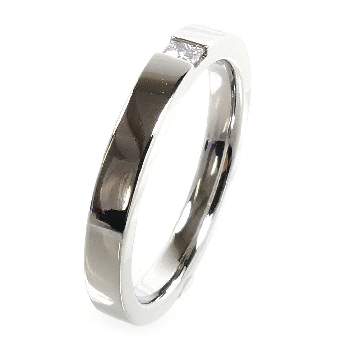 HARRY WINSTON ハリーウィンストン Pt950プラチナ プリンセスカット マリッジ リング・指輪 WBDPPCBZS10-095 ダイヤモンド0.11ct 19.5号 8.7g レディース【中古】【美品】