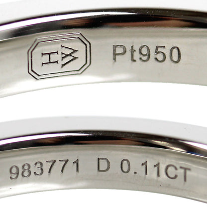 HARRY WINSTON ハリーウィンストン Pt950プラチナ プリンセスカット マリッジ リング・指輪 WBDPPCBZS10-095 ダイヤモンド0.11ct 19.5号 8.7g レディース【中古】【美品】