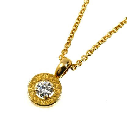 BVLGARI ブルガリ K18YG イエローゴールド ブルガリ ブルガリ 1Pダイヤ ネックレス ダイヤモンド 8.5g 40cm レディース【中古】