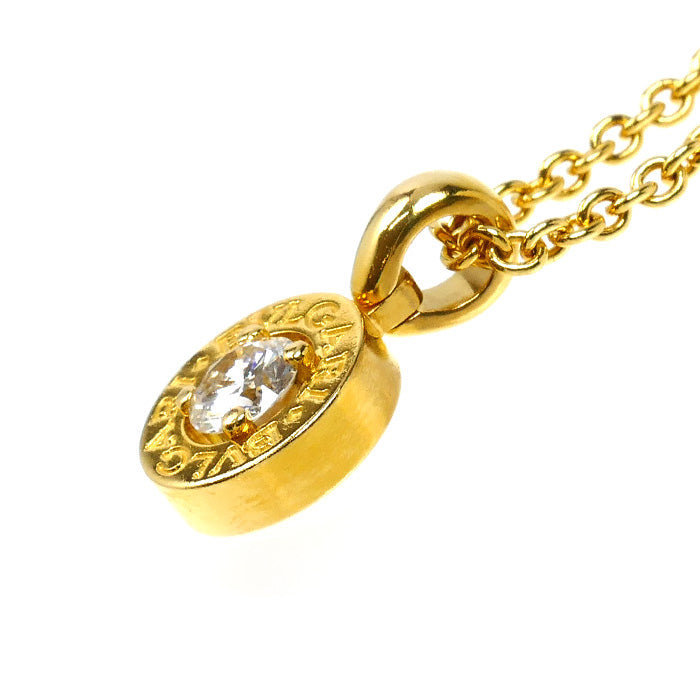 BVLGARI ブルガリ K18YG イエローゴールド ブルガリ ブルガリ 1Pダイヤ ネックレス ダイヤモンド 8.5g 40cm レディース【中古】