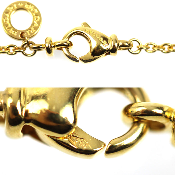 BVLGARI ブルガリ K18YG イエローゴールド ブルガリ ブルガリ 1Pダイヤ ネックレス ダイヤモンド 8.5g 40cm レディース【中古】