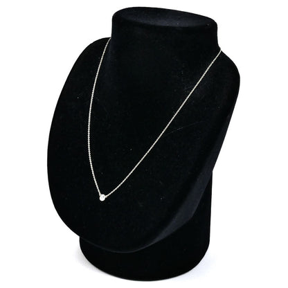 TIFFANY&Co. ティファニー Pt950プラチナ バイザヤード 1Pダイヤ ネックレス ダイヤモンド0.24ct 2.6g 40cm レディース【中古】【美品】