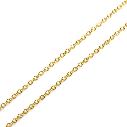 TIFFANY&Co. ティファニー K18YG イエローゴールド T TWO サークル ネックレス オニキス ダイヤモンド 4.5g 41/46cm レディース【中古】