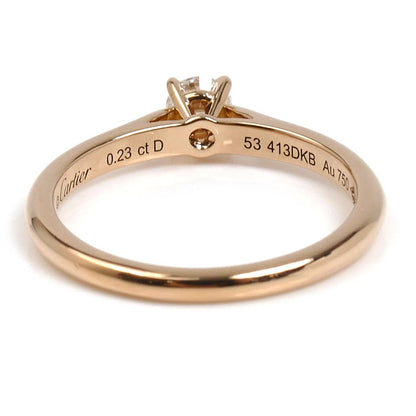CARTIER カルティエ K18PG ピンクゴールド ソリテール1895 リング・指輪 N4743600 ダイヤモンド0.23ct 12.5号 53 2.9g レディース【中古】
