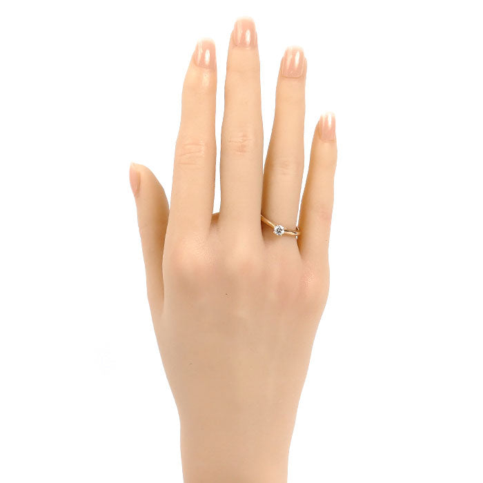 CARTIER カルティエ K18PG ピンクゴールド ソリテール1895 リング・指輪 N4743600 ダイヤモンド0.23ct 12.5号 53 2.9g レディース【中古】