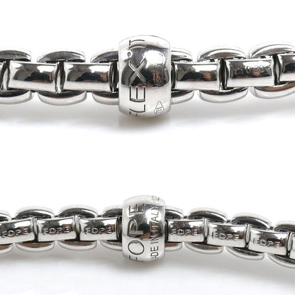 フォッぺ K18WG ホワイトゴールド EKA TINY FLEX'IT ブレスレット 733BPAVENL ブラックダイヤモンド0.20ct 9.4g ユニセックス【中古】【美品】