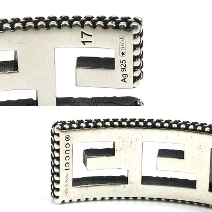 GUCCI グッチ シルバー925 スクエアGアラベスク バングル 551919 J8400 0811 31.2g メンズ【中古】