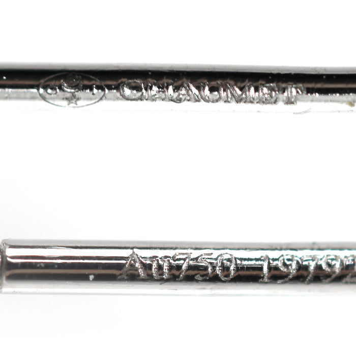 Chaumet ショーメ K18WG ホワイトゴールド ジョゼフィーヌ ロンド デグレット ピアス 084377 アクアマリン ダイヤモンド 3.6g レディース【中古】【美品】