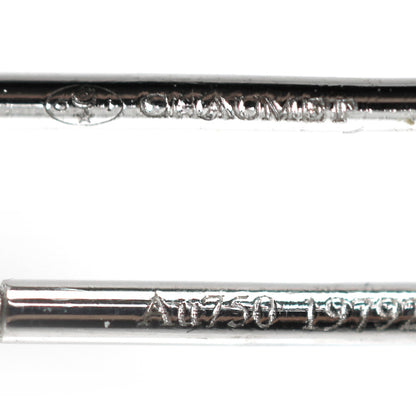 Chaumet ショーメ K18WG ホワイトゴールド ジョゼフィーヌ ロンド デグレット ピアス 084377 アクアマリン ダイヤモンド 3.6g レディース【中古】【美品】