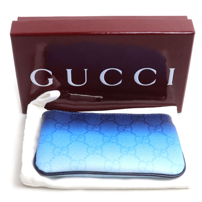 GUCCI グッチ GGスプリーム クロマ キーポーチ コインケース ブルーグラデーション 835703 FAERI 8473 メンズ【中古】【美品】