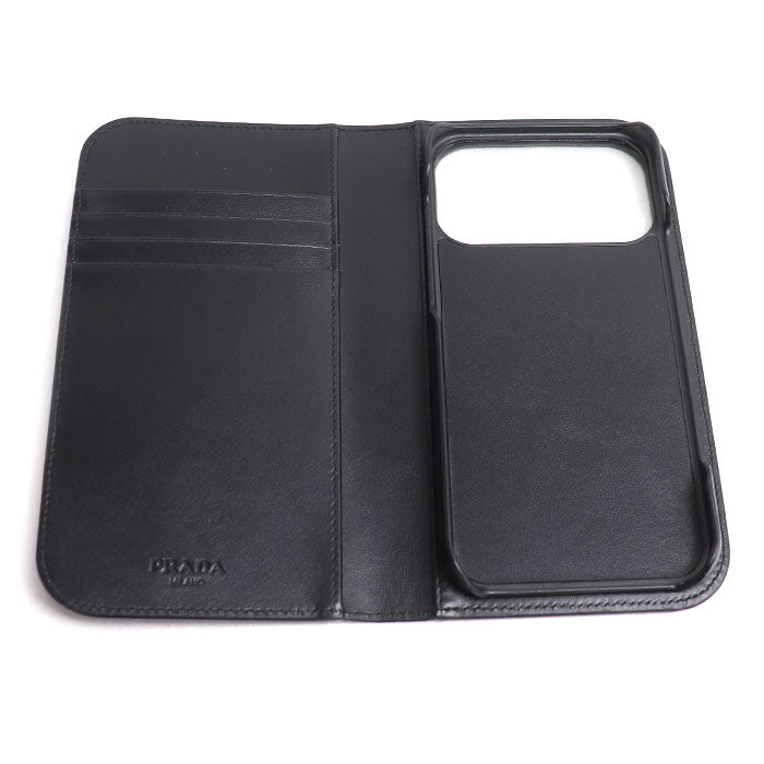 PRADA プラダ サフィアーノ iPhone17Pro Max iPhoneケース ブラック 2ZH224_QHH_F0002 ユニセックス【中古】【美品】