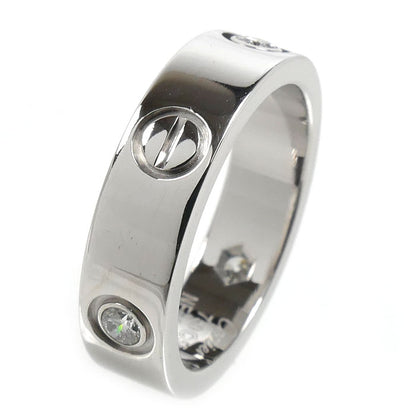 CARTIER カルティエ K18WG ホワイトゴールド ラブ ハーフ ダイヤ リング・指輪 B4032555 ダイヤモンド 14.5号 55 9.2g レディース【中古】