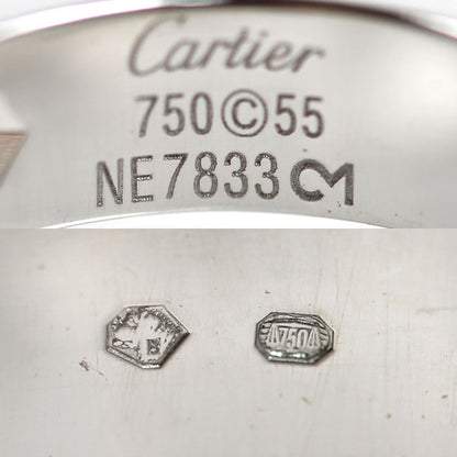 CARTIER カルティエ K18WG ホワイトゴールド ラブ ハーフ ダイヤ リング・指輪 B4032555 ダイヤモンド 14.5号 55 9.2g レディース【中古】