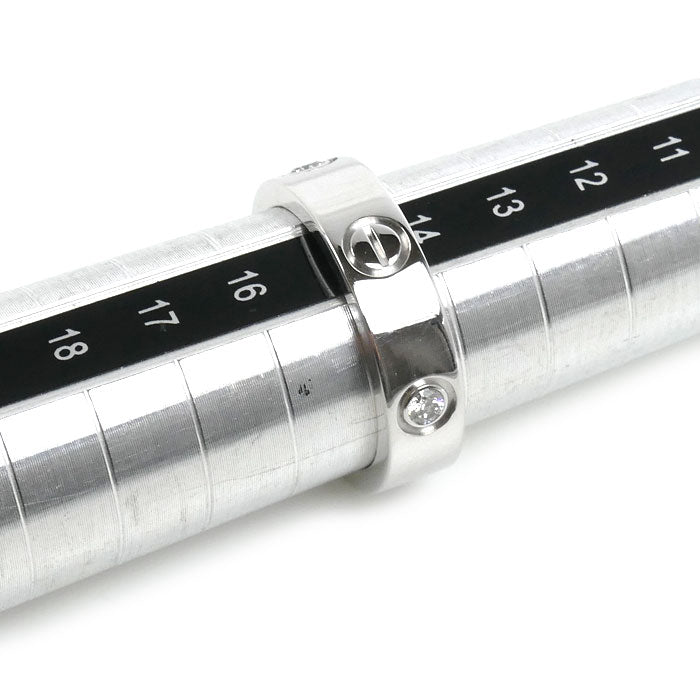 CARTIER カルティエ K18WG ホワイトゴールド ラブ ハーフ ダイヤ リング・指輪 B4032555 ダイヤモンド 14.5号 55 9.2g レディース【中古】