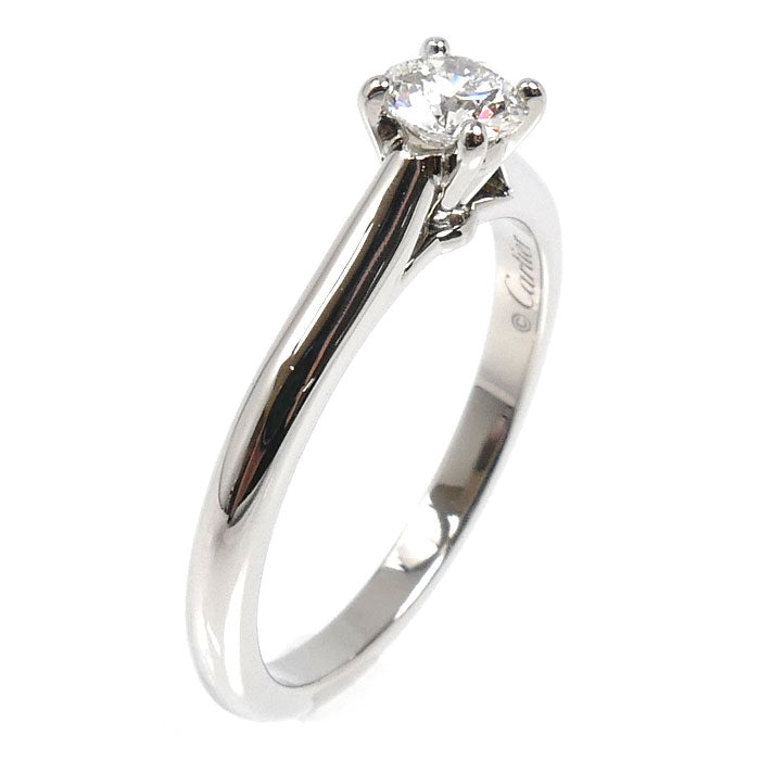 CARTIER カルティエ Pt950プラチナ ソリテール1895 リング・指輪 N4163600 ダイヤモンド0.31ct 9.5号 50 3.8g レディース【中古】