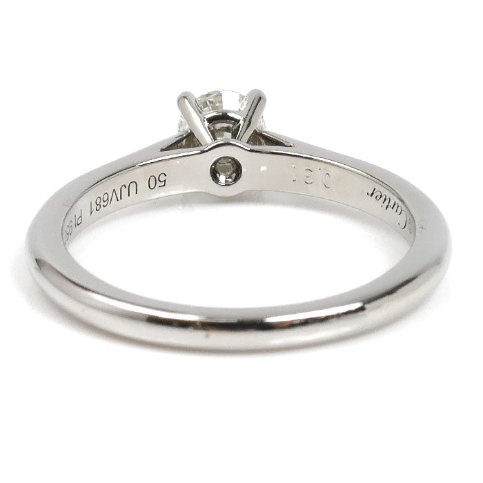 CARTIER カルティエ Pt950プラチナ ソリテール1895 リング・指輪 N4163600 ダイヤモンド0.31ct 9.5号 50 3.8g レディース【中古】