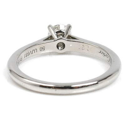 CARTIER カルティエ Pt950プラチナ ソリテール1895 リング・指輪 N4163600 ダイヤモンド0.31ct 9.5号 50 3.8g レディース【中古】