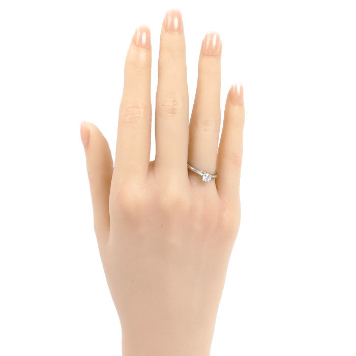 CARTIER カルティエ Pt950プラチナ ソリテール1895 リング・指輪 N4163600 ダイヤモンド0.31ct 9.5号 50 3.8g レディース【中古】