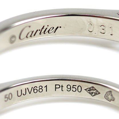 CARTIER カルティエ Pt950プラチナ ソリテール1895 リング・指輪 N4163600 ダイヤモンド0.31ct 9.5号 50 3.8g レディース【中古】