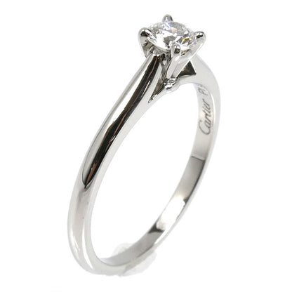 CARTIER カルティエ Pt950プラチナ ソリテール1895 リング・指輪 ダイヤモンド0.20ct 7号 47 2.3g レディース【中古】