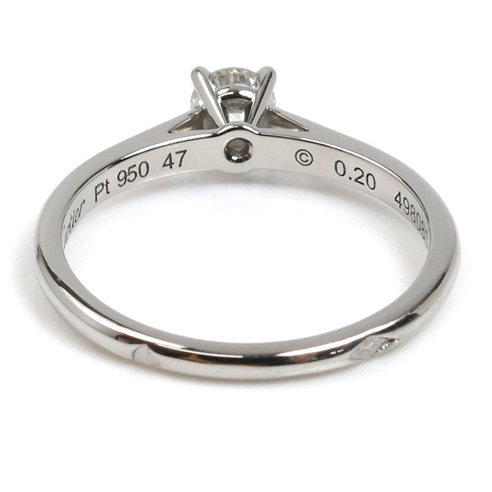 CARTIER カルティエ Pt950プラチナ ソリテール1895 リング・指輪 ダイヤモンド0.20ct 7号 47 2.3g レディース【中古】