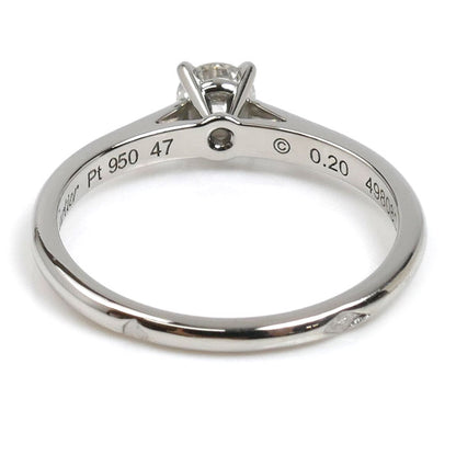 CARTIER カルティエ Pt950プラチナ ソリテール1895 リング・指輪 ダイヤモンド0.20ct 7号 47 2.3g レディース【中古】