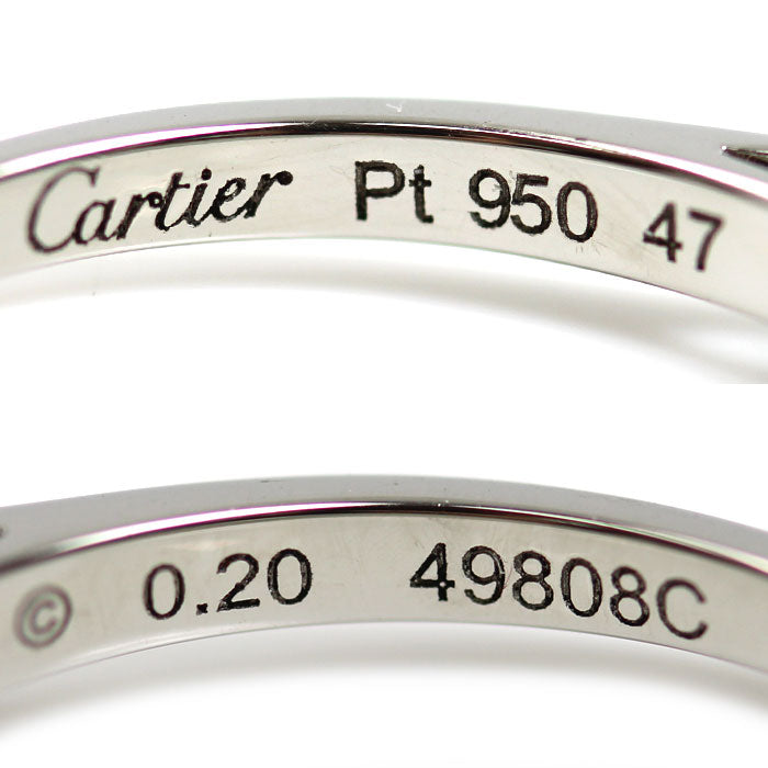 CARTIER カルティエ Pt950プラチナ ソリテール1895 リング・指輪 ダイヤモンド0.20ct 7号 47 2.3g レディース【中古】