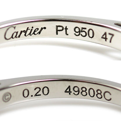 CARTIER カルティエ Pt950プラチナ ソリテール1895 リング・指輪 ダイヤモンド0.20ct 7号 47 2.3g レディース【中古】