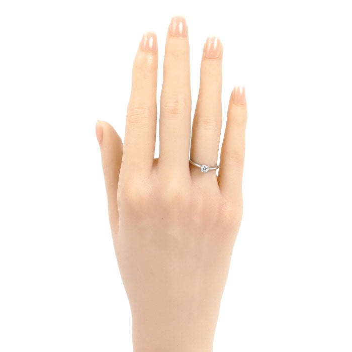 CARTIER カルティエ Pt950プラチナ ソリテール1895 リング・指輪 ダイヤモンド0.20ct 7号 47 2.3g レディース【中古】