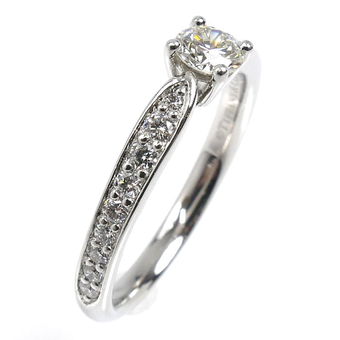 TIFFANY&Co. ティファニー Pt950プラチナ ハーモニー ハーフサークル リング・指輪 ダイヤモンド0.23ct 8号 3.2g レディース【中古】