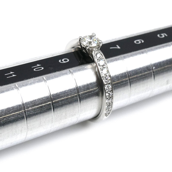 TIFFANY&Co. ティファニー Pt950プラチナ ハーモニー ハーフサークル リング・指輪 ダイヤモンド0.23ct 8号 3.2g レディース【中古】