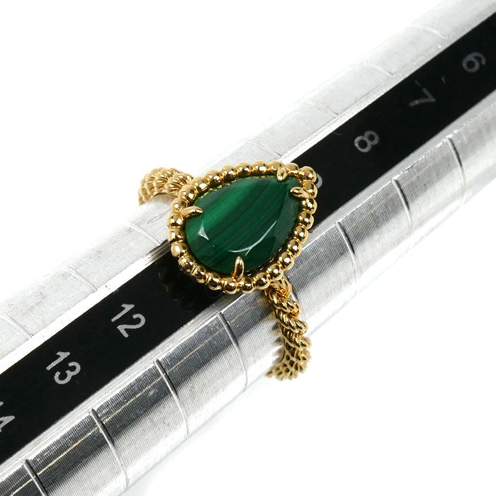 Boucheron ブシュロン K18YG イエローゴールド セルパンボエム マラカイト リング・指輪 JRG02795 マラカイト 10号 50 2.7g レディース【中古】【美品】