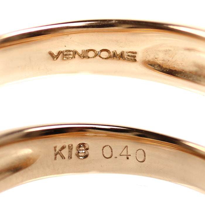 Vendome Aoyama ヴァンドーム青山 K18PG ピンクゴールド リング・指輪 ダイヤモンド0.40ct 11号 4.0g レディース【中古】【美品】