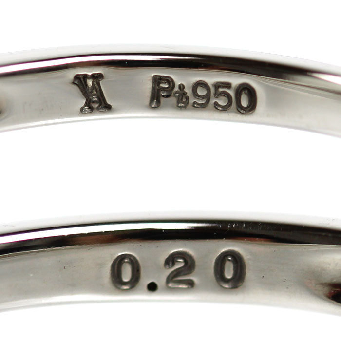 Vendome Aoyama ヴァンドーム青山 Pt950プラチナ ハーフエタニティ リング・指輪 APVR036011DI ダイヤモンド0.20ct 11号 2.4g レディース【中古】【美品】