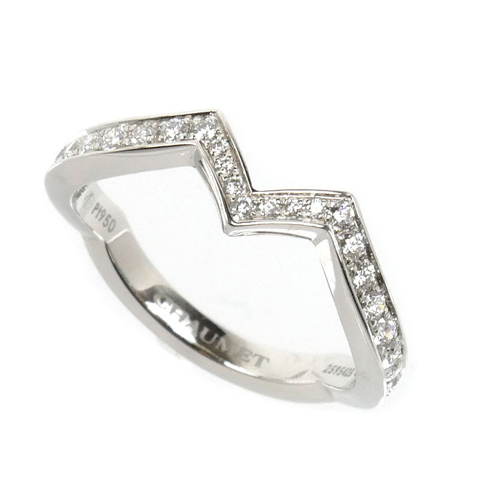 Chaumet ショーメ Pt950プラチナ ジョゼフィーヌ アムール デ グレット バンドーリング リング・指輪 083760 ダイヤモンド 8号 48 3.3g レディース【中古】