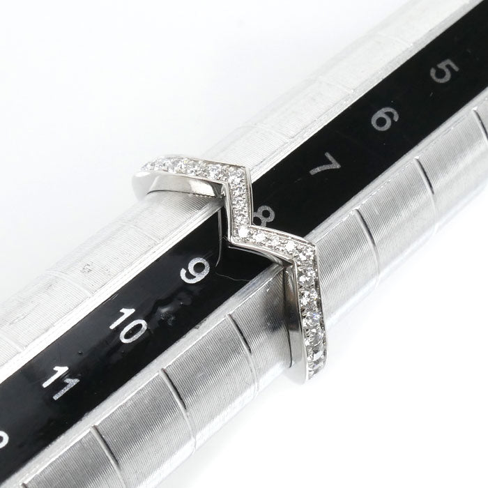 Chaumet ショーメ Pt950プラチナ ジョゼフィーヌ アムール デ グレット バンドーリング リング・指輪 083760 ダイヤモンド 8号 48 3.3g レディース【中古】