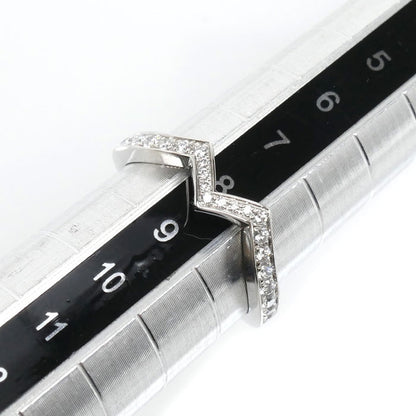 Chaumet ショーメ Pt950プラチナ ジョゼフィーヌ アムール デ グレット バンドーリング リング・指輪 083760 ダイヤモンド 8号 48 3.3g レディース【中古】