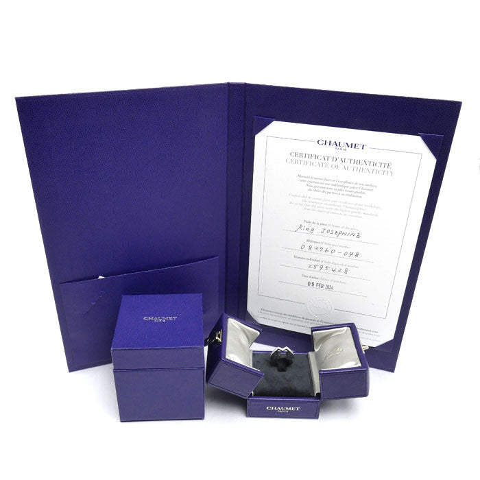 Chaumet ショーメ Pt950プラチナ ジョゼフィーヌ アムール デ グレット バンドーリング リング・指輪 083760 ダイヤモンド 8号 48 3.3g レディース【中古】