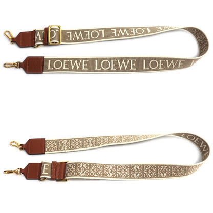 LOEWE ロエベ アナグラム ショルダーストラップ ベージュ/タン C073T87X01 レディース【中古】