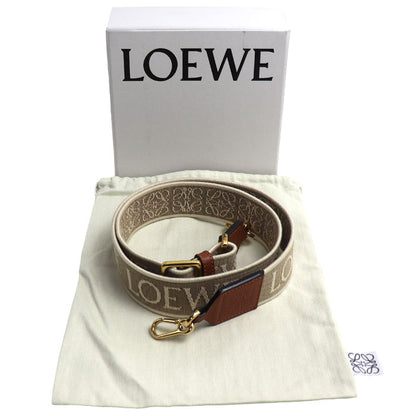 LOEWE ロエベ アナグラム ショルダーストラップ ベージュ/タン C073T87X01 レディース【中古】