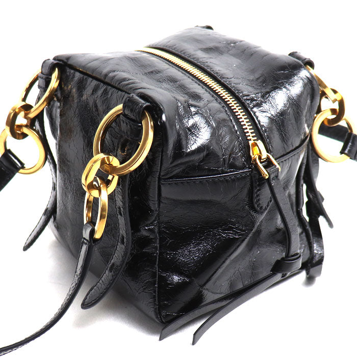 PRADA プラダ ダングル ハンドバッグ ブラック 1BB137 2CYR F0002 レディース【中古】【美品】