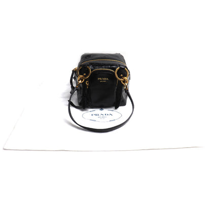 PRADA プラダ ダングル ハンドバッグ ブラック 1BB137 2CYR F0002 レディース【中古】【美品】