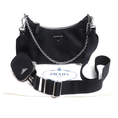 PRADA プラダ 2Wayショルダーバッグ ブラック 1BH204_R064_F0002 レディース【中古】
