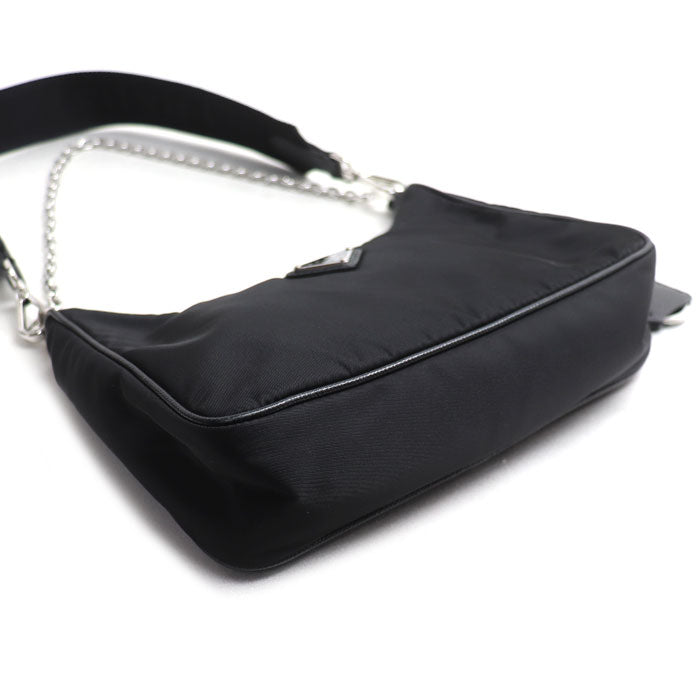 PRADA プラダ 2Wayショルダーバッグ ブラック 1BH204_R064_F0002 レディース【中古】