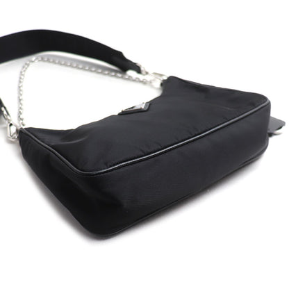 PRADA プラダ 2Wayショルダーバッグ ブラック 1BH204_R064_F0002 レディース【中古】